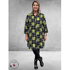 STUDIO Tuniek/Blouse Emilie Zwart/Groen Ruit